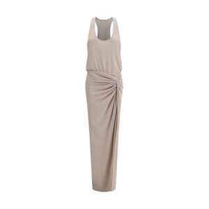 The Andamane Gray Polyester Long Women's Dress